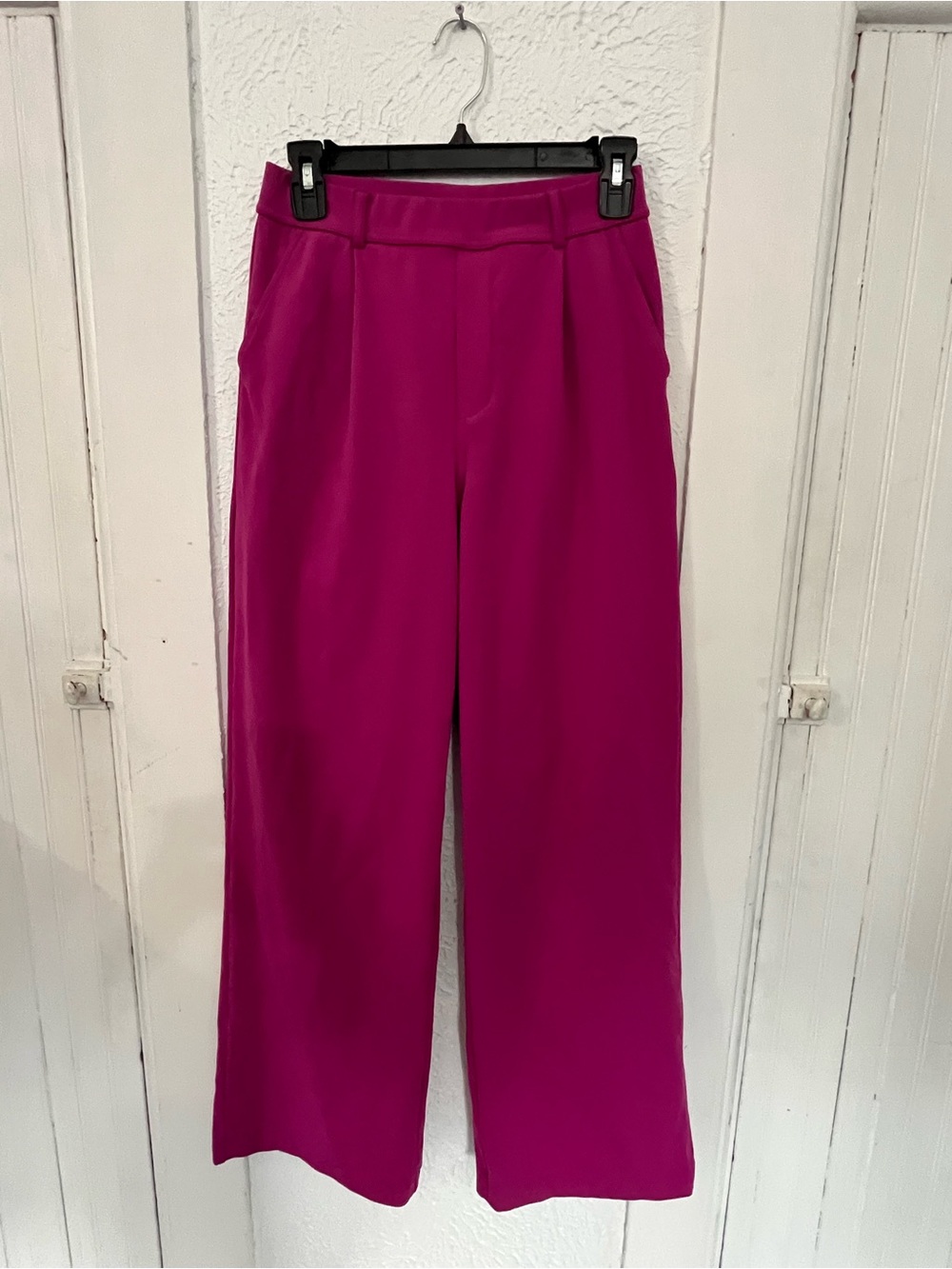 Bright Pink Wide-Leg Women's Pants